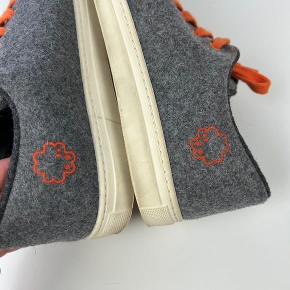 Baabuk merino wool sneakers men size EU 45 US 11.5 gray orange laces - Picture 5 of 10